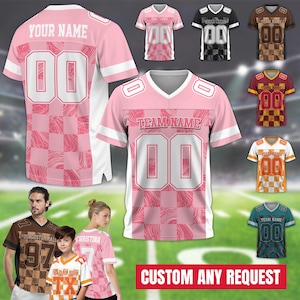 Personalisiertes Team Name & Nummer Fußball Jersey Shirt, individuelle Geschenke für Männer Frauen Kinder, Fußball-Shirts Sportuniform für Fußballliebhaber