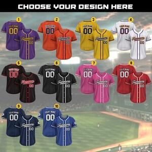 Custom Baseball Jersey With Teamname Name Number, Jersey for Men Women ...