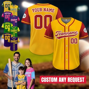 Personalized Baseball Jersey for Men Women Youth Kid, Custom Team Name Number Baseball Jersey, Baseball Uniform For Baseball Fans Lovers