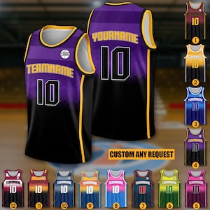 Benutzerdefiniertes Team Name & Nummer Logo Basketball Jersey für Männer Frauen Jugend Kind, personalisiertes Shirt Jersey für Basketball-Fan-Liebhaber-Player
