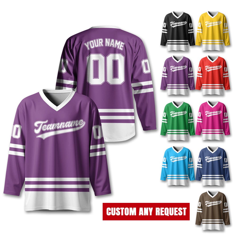 Custom Ice Hockey Jersey For Men Women, Personalized Name Number Hockey Jersey Shirt, Hockey Jersey Sport Team Uniform For Hockey Fans Gift Cloudytee