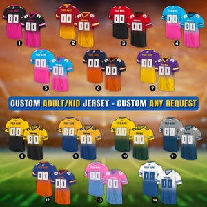 Custom Football Jersey For Men Women Youth Kid, Customized Team Name Number Football Team Jersey Shirt, Gift For Fan Football Team Shirt