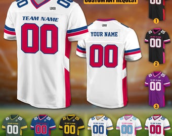 Custom Men Women Youth Kid Football Jersey Shirt For Adult Kid, Personalized Team Name Number Football Jersey Shirt, Gifts For Football Fans