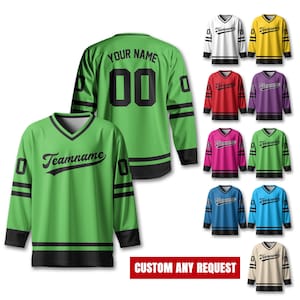 Personalized Ice Hockey Jersey For Men Women, Custom Name Number Hockey Jersey Shirt, Hockey Jersey Sport Team Uniform for Hockey Fans Gift
