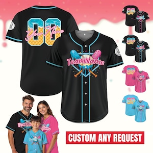 Personalized Name Ice Cream Drip Baseball Jersey for Birthday Boys and Girl, Custom Ice Cream Sprinkle Shirt, Baseball Matching Family Shirt