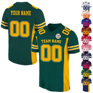 Kundenspezifisches Fußballtrikot für erwachsene Kinder, kundenspezifisches Teamnamenummer-Fußball-Team-Jersey-Hemd, personalisiertes College-Fußballteam-Fans Trikot