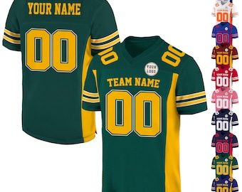 Custom Football Jersey for Adult Kid, Customized Team Name Number Football Team Jersey Shirt, Personalized College Football Team Fans Jersey