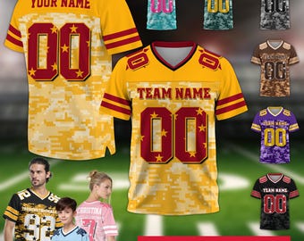 Camiseta de fútbol personalizada para adultos y niños con nombre y número de equipo personalizado, regalo de camiseta de fútbol personalizada para fanáticos del deporte, uniforme para el día del juego.