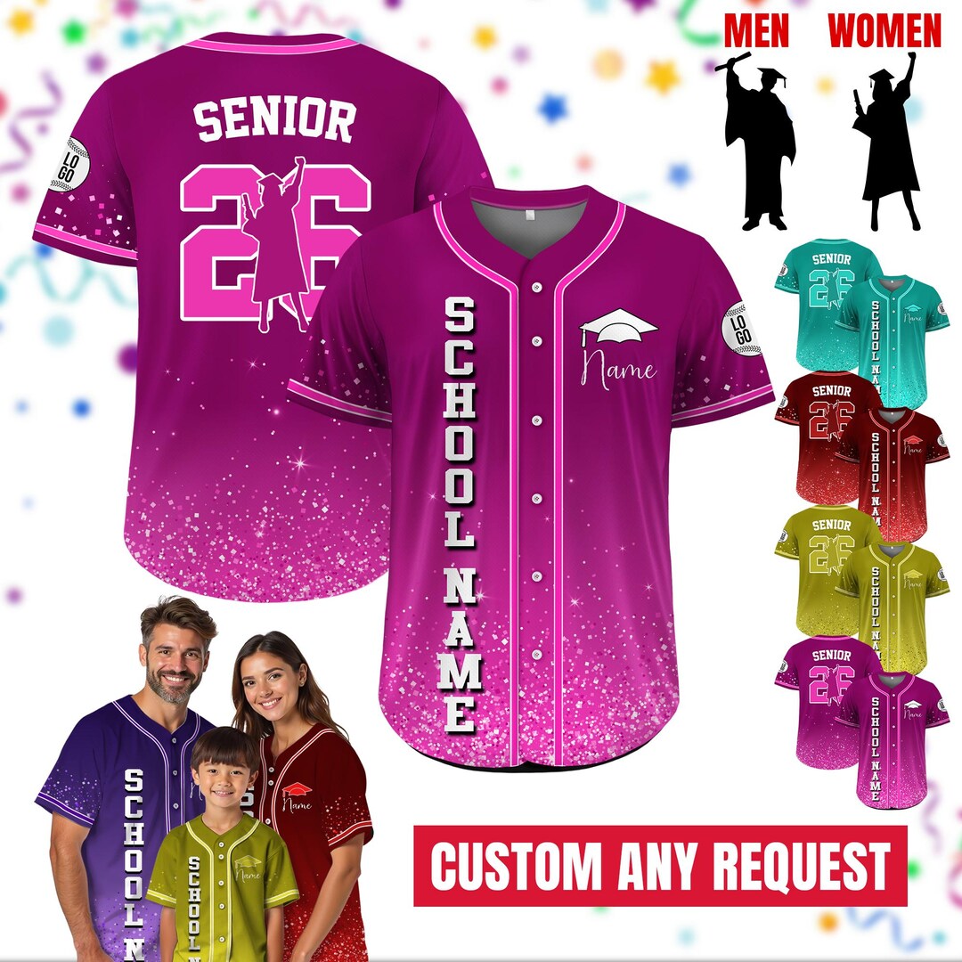 Custom Graduation Uniform Custom Graduation Squad, Personalized Name Senior Jersey, Custom ...