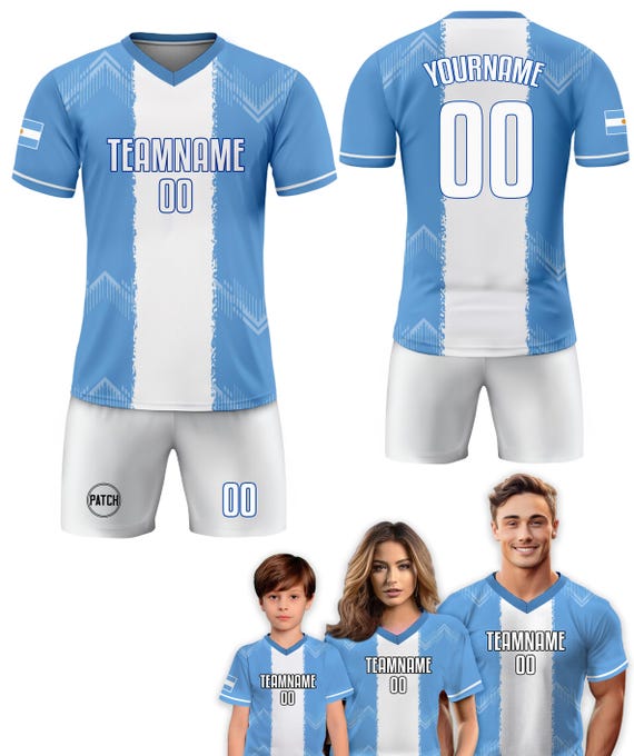 Maglia Argentina #10 Diego Maradona Per Bambini - Completo Pantaloncino Abbinato | Calcio Bambini - Foto 3