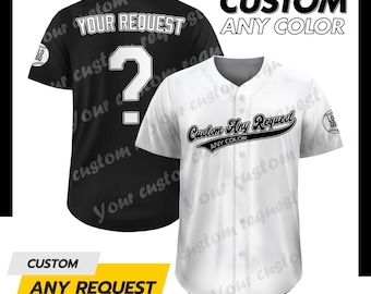 Custom Baseball Jersey for Men Women Youth Kid, Custom Jersey with Team Name Number, Personalized Jersey Button Down, Custom Jersey Request