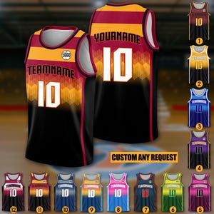Benutzerdefiniertes Team Name & Nummer Logo Basketball Jersey für Männer Frauen Jugend Kind, personalisiertes Shirt Jersey für Basketball-Fan-Liebhaber-Player