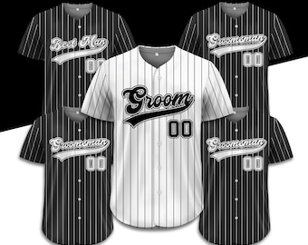 Personalized The Groom Groomsmen Team Baseball Jersey, Custom Best Man Jersey, Jersey For Engagement Married Couple, Wedding Jersey