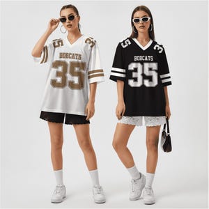 Personalized Team Name & Number Football Jersey Custom For Adult Kid, Custom Football Jersey Shirt American Football Fan Game Day Outfit image 6