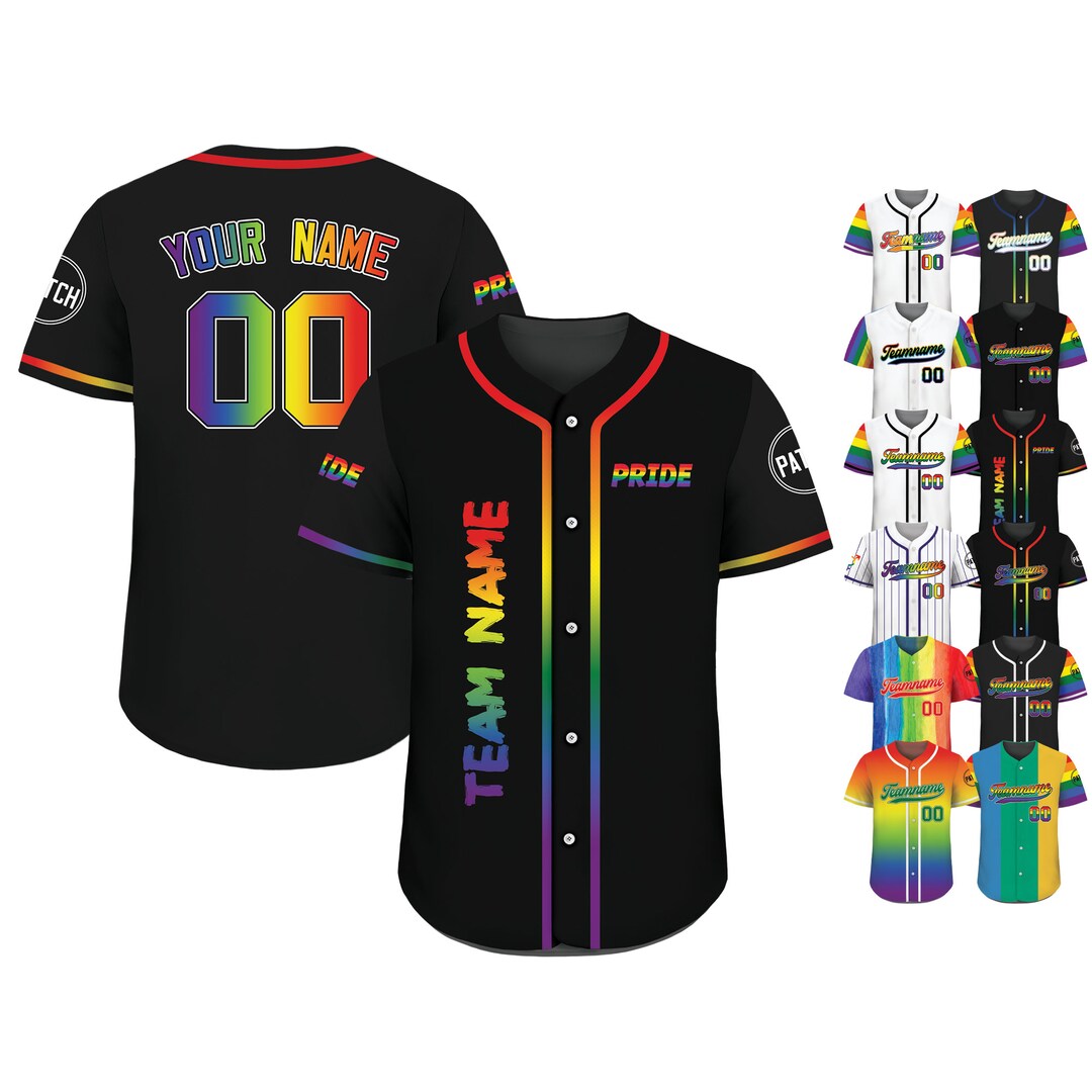 Custom Teal Powder Blue Transgender For Pride Month Classic Style Baseball Jersey main image 0