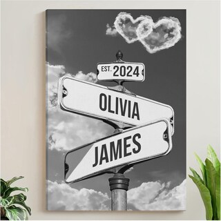 Stampa Personalizzata 'Established In Love' Con Nomi E Anno - Quadro Coppia, Anniversario, Nozze