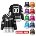Personalized Ice Hockey Jersey Men Women, Custom Name Number Long Sleeve Jerseys Shirt Sport Team Uniform for Hockey Fans Gift product logo
