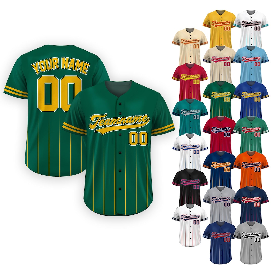 100% Polyester Hip Hop Custom Baseball Jersey Button Down Softball Sports Uniforms Men Women Shirt
