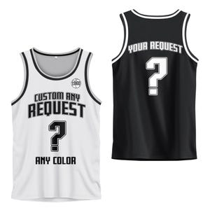 Benutzerdefiniertes Team Name & Nummer Basketball Jersey Tank Top für Erwachsene, personalisiertes Basketball Trikot, individuell auf Anfrage