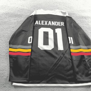 Custom Unisex Hockey Jersey, Custom Team Name Number And Logo, Personalized V-Neck Sports Hockey Jersey for Men Women, Gift For Hockey Fans image 12