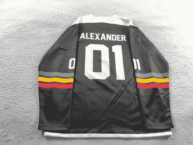 Custom Unisex Hockey Jersey, Custom Team Name Number And Logo, Personalized V-Neck Sports Hockey Jersey for Men Women, Gift For Hockey Fans image 12
