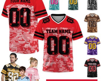 Camiseta de fútbol personalizada con nombre y número de equipo, regalo de camiseta personalizada para fanático del deporte, uniforme para el día del juego, regalo de cumpleaños para él