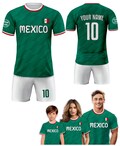 Custom Mexico Soccer Jersey for Men Women Youth Kid Uniform Shirt for Fans Player Personalized Name Number Logo National Soccer Jersey Shirt product logo