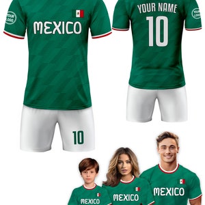 Custom Mexico Soccer Jersey for Men Women Youth Kid Uniform Shirt for Fans Player Personalized Name Number Logo National Soccer Jersey Shirt