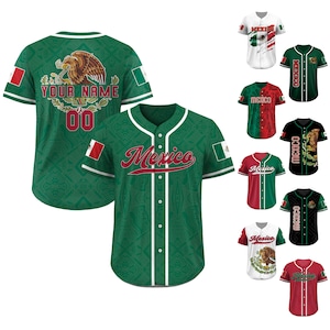 Personalization Mexico Baseball Jersey, Custom Name Mexican Eagle Jersey Shirt for Men Women Youth Kid, Game Day Outfit For Baseball Fans