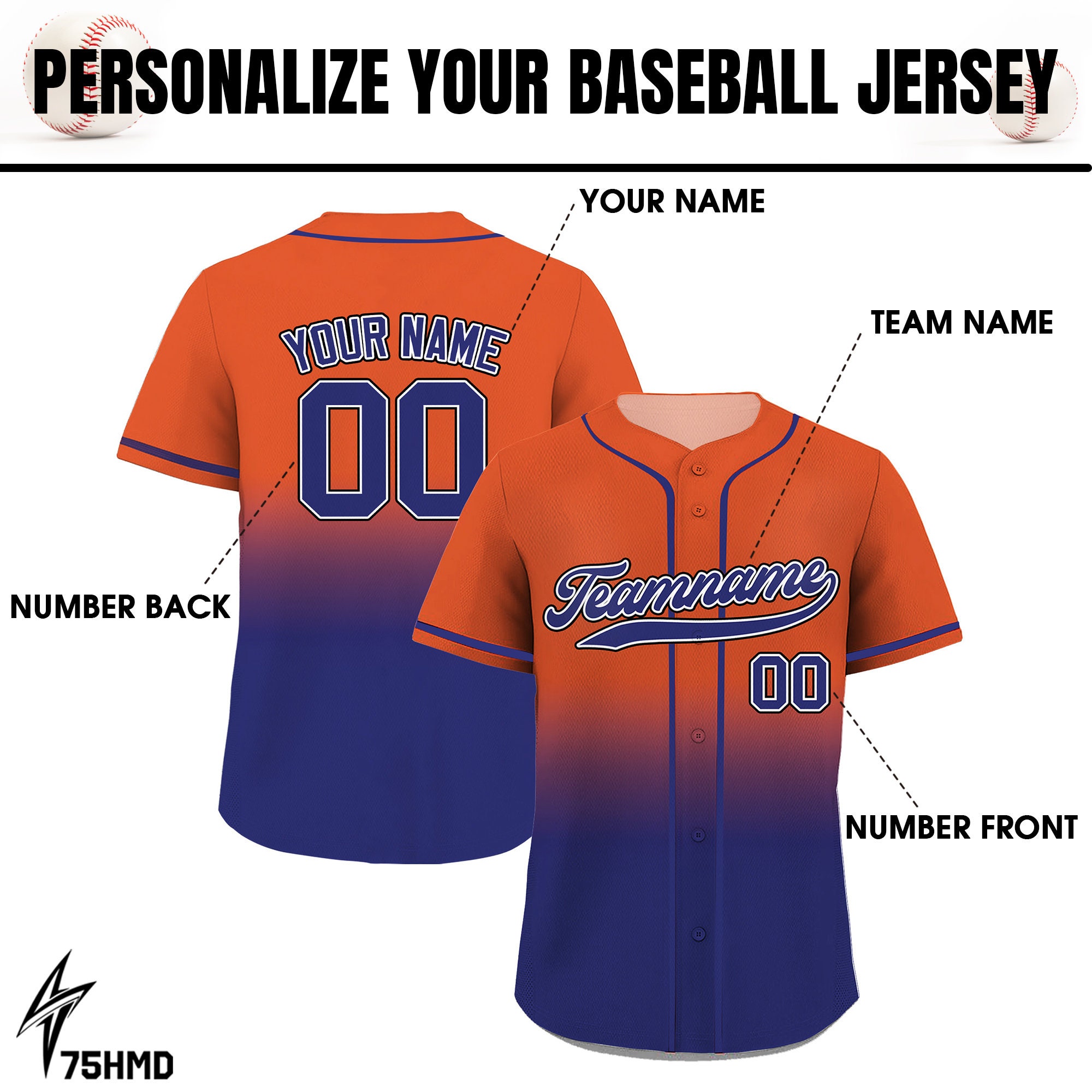 100% Polyester Hip Hop Custom Baseball Jersey Button Down Softball Sports Uniforms Men Women Shirt