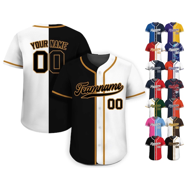 Button up Baseball Jerseys Etsy