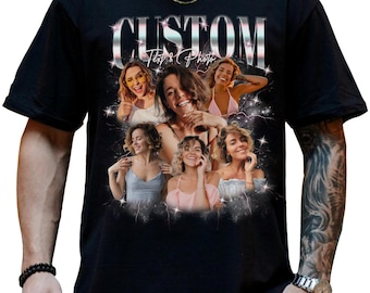 Custom Your Own Rap Tee, Personalized Shirts with your Photo, Custom Photo Shirt for Boyfriend Girlfriend, Custom Vintage Graphic Tshirt
