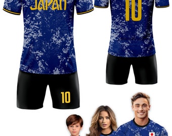 Camiseta de fútbol japonesa personalizada para hombres, mujeres, jóvenes y niños, camiseta del equipo para fanáticos, nombre personalizado, número, logotipo, camiseta nacional de fútbol