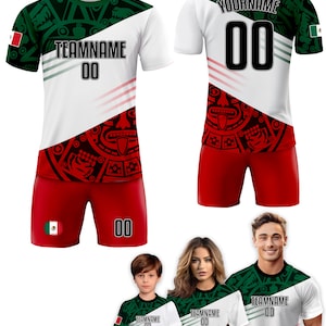 Custom Mexico Soccer Jersey for Men Women Youth Kid Uniform Shirt for Fans Player Personalized Name Number Logo National Team Soccer Jersey