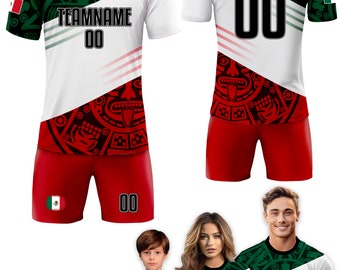 Custom Mexico Soccer Jersey for Men Women Youth Kid Uniform Shirt for Fans Player Personalized Name Number Logo National Team Soccer Jersey