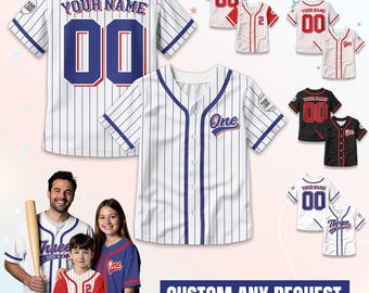 Personalized Birthday Boy Baseball Jersey for Youth Kids, Custom Name Number Baseball Jersey, Toddler Baseball Jersey, Kids Birthday Gift