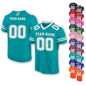 Custom Men Women Youth Kid American Football Jersey, Personalized Football Jersey, Customized Team Name Number Football Team Jersey Shirt