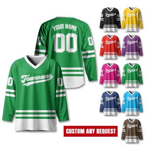 Personalized Ice Hockey Jersey For Men Women, Custom Name Number Hockey Jersey Shirt, Hockey Jersey Sport Team Uniform for Hockey Fans Gift