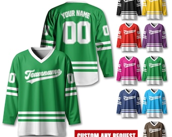 Personalized Ice Hockey Jersey For Men Women, Custom Name Number Hockey Jersey Shirt, Hockey Jersey Sport Team Uniform for Hockey Fans Gift