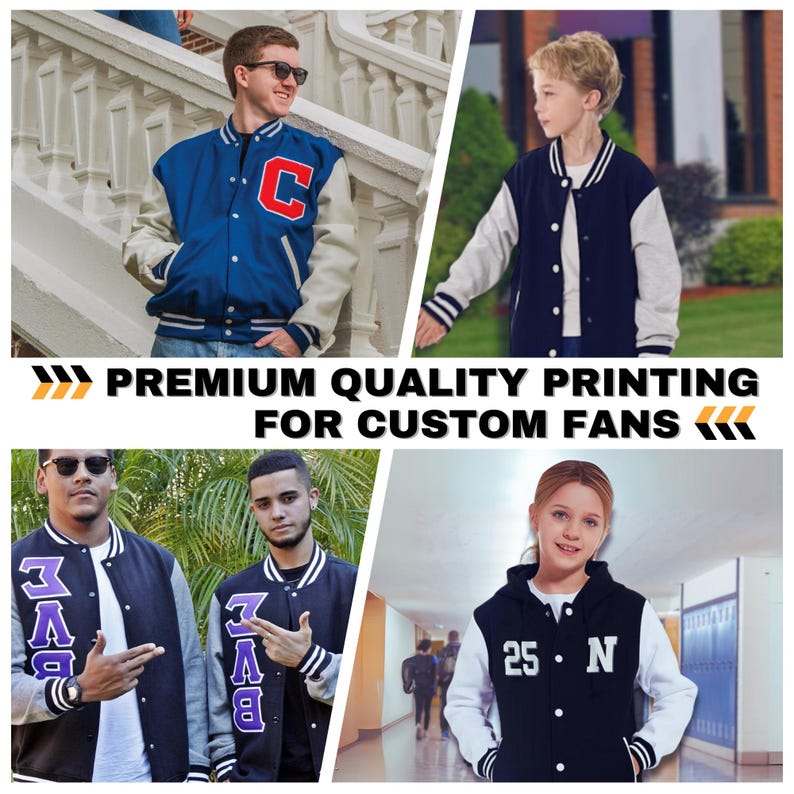 Personalized Jacket With Team Name Name Number Logo for Men Women Youth