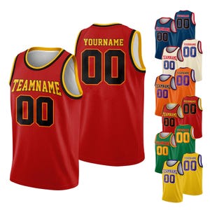 Personalized Jersey with Team Name Number Tank Top For Adult Kid, Custom Basketball Jersey Game Day Outfit For Basketball Fans Gifts