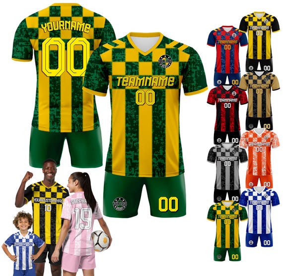 Custom Team Soccer Jersey for Adult Youth Kid Team Uniform, Personalized Jersey with Team Name Number Logo Custom Girls soccer jersey Gifts