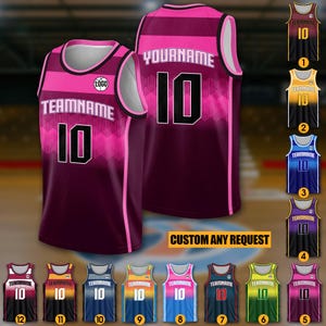 Custom Basketball Jersey with Team Name Number Logo, Personalized Basketball Jersey For Men Women Youth Kid, Gifts for Basketball Fan Lover