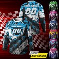 Personalized Motocross Jersey for Adult Youth, Dirt Bike Long Sleeve Shirt, Custom Name Number Motocross Rider Gift, Racing Team Shirt product logo