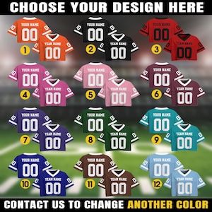 Maillot de football américain personnalisé homme, femme, jeune, enfant, maillot de football personnalisé, nom de l'équipe personnalisé, numéro, logo, maillot de l'équipe de football orange image 5