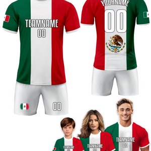 Custom Mexico Soccer Jersey for Men Women Youth Kid Uniform Shirt for Fans Player Personalized Name Number Logo National Soccer Jersey Shirt