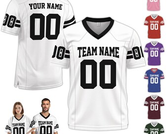 Camisetas de equipo de fútbol personalizadas con nombres de jugadores para niños adultos, camiseta personalizada para fanáticos del fútbol con cuello en V, camiseta familiar a juego, regalos para él