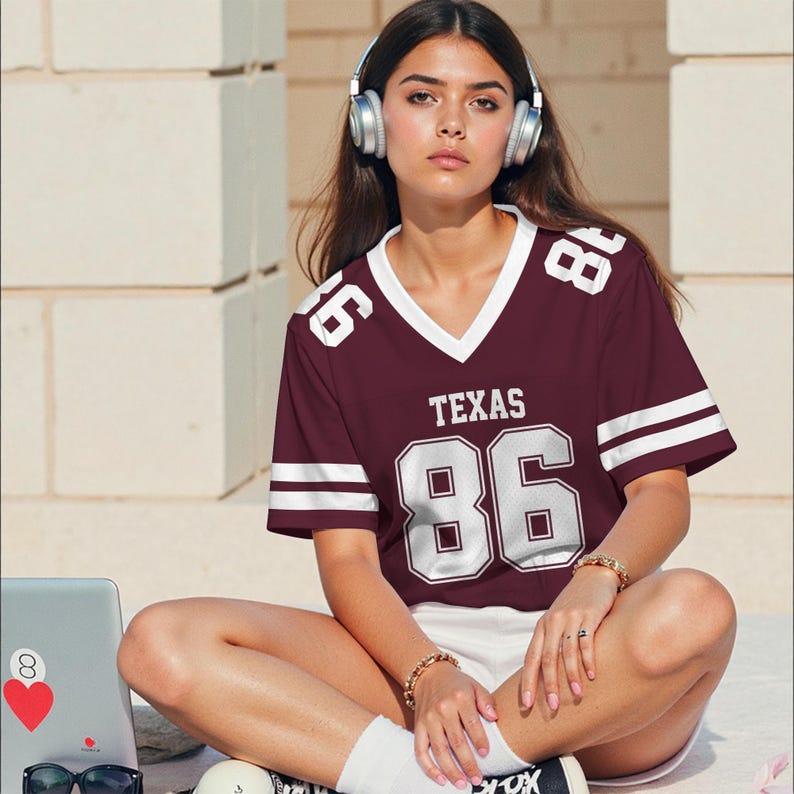 Personalized Team Name & Number Football Jersey Custom For Adult Kid, Custom Football Jersey Shirt American Football Fan Game Day Outfit image 7