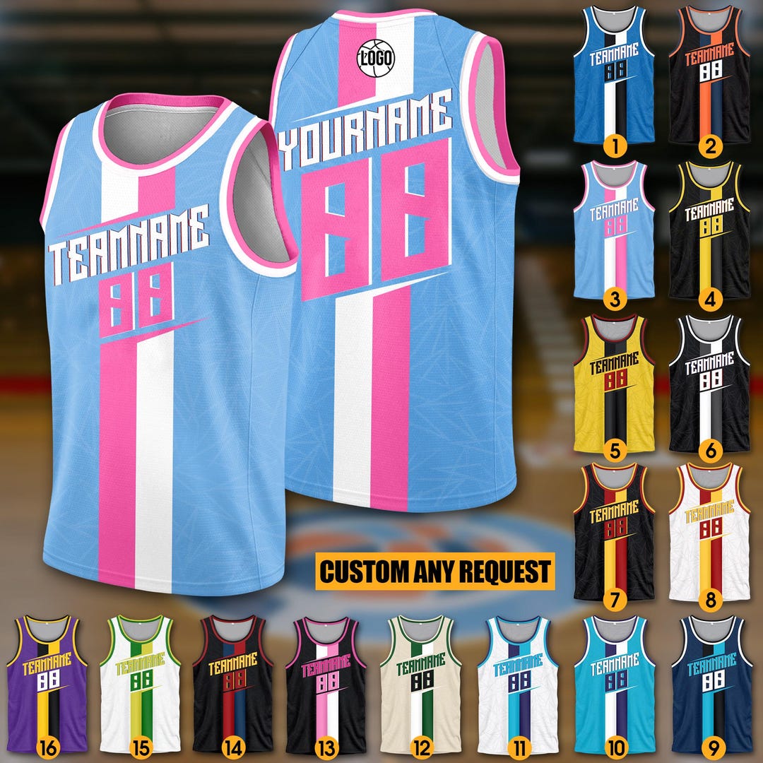 Custom Team Name Number Basketball Jersey Tank Top for Men Women