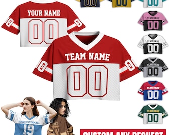 Camiseta de fútbol personalizada para mujer y niña, con nombre de equipo, número y logotipo, para mujer. Camisetas deportivas de equipo.